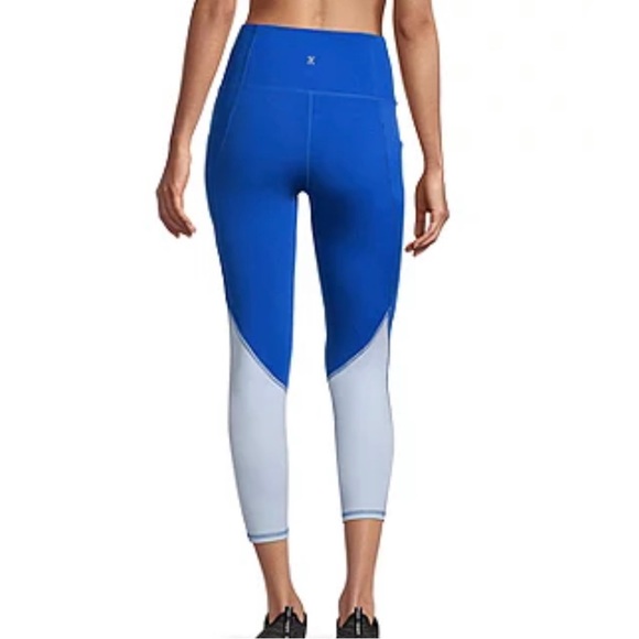 Xersion Women's Set of 2 Blue & Maroon High Rise 7/8 Ankle Leggings Size XXL - Picture 3 of 11